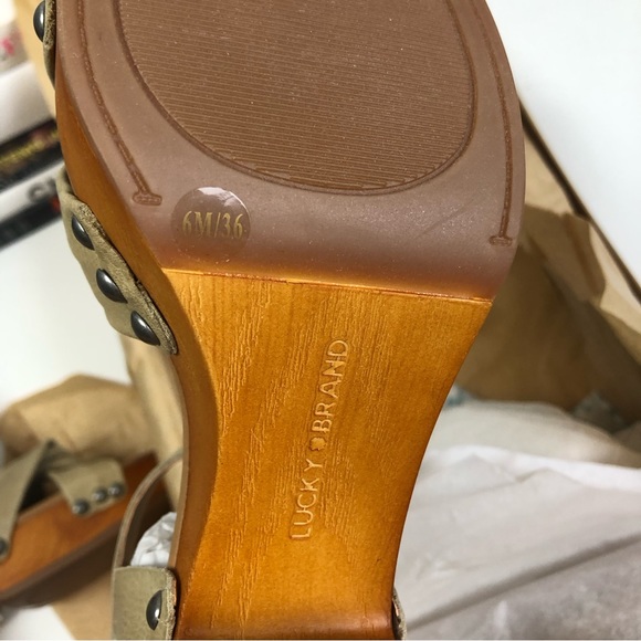 LUCKY Brand Whitneigh Heels Platform Wood Block Sandal